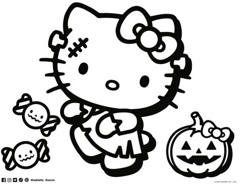 hello kitty halloween coloring page|devil hello kitty coloring page.